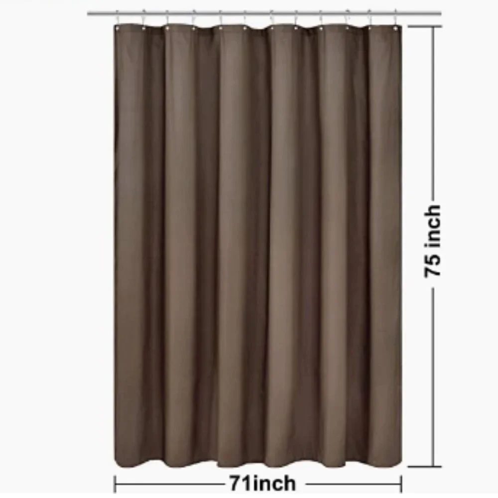 Mrs Awesome Chocolate Brown Embossed Microfiber Shower Curtain or Liner -71”x78”